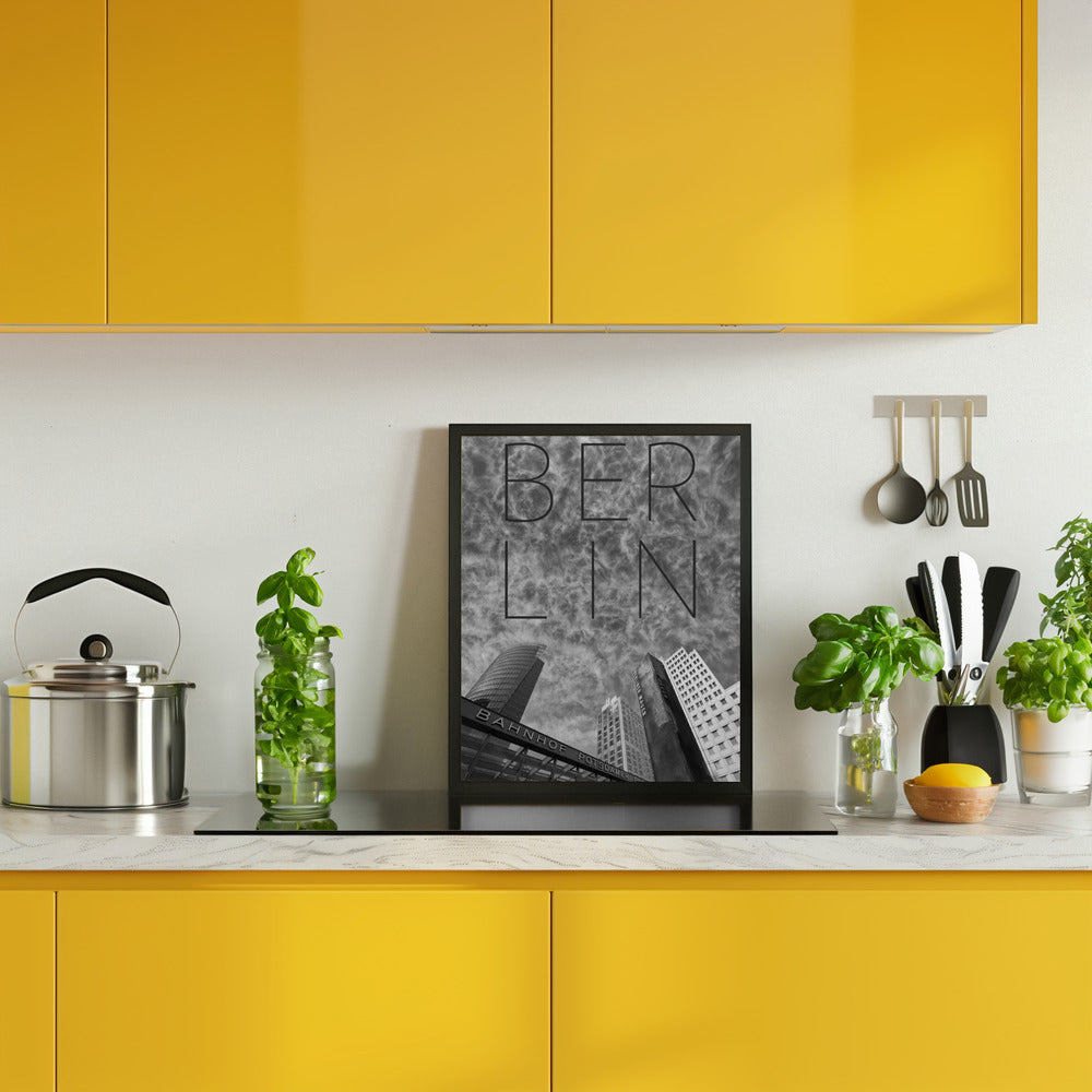 BERLIN Potsdamer Platz | Text & Skyline Poster